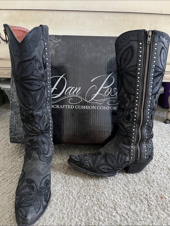 Dan Post Shoes - Dan Post women’s floral embroidered tall western boots